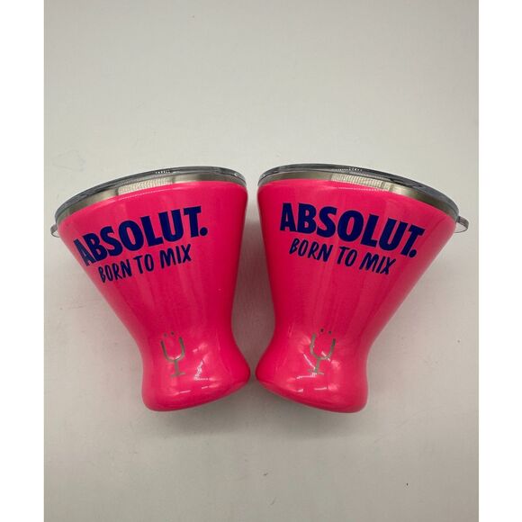 Absolut Vodka Branded Tumblers Brumate Margtini Tumblers 4"Set of 2 10oz Pink - Picture 3 of 7